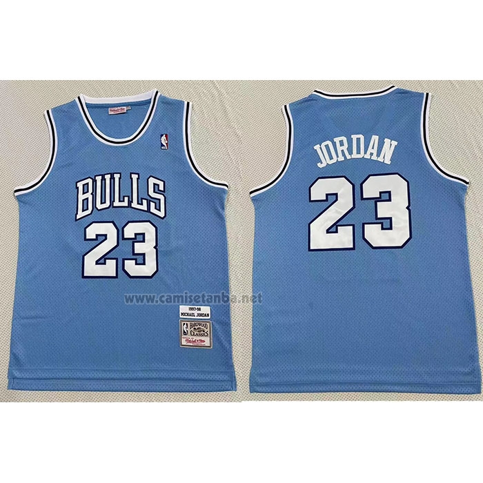 Camiseta Chicago Bulls Michael Jordan #23 Mitchell & Ness 1997-98 Azul1